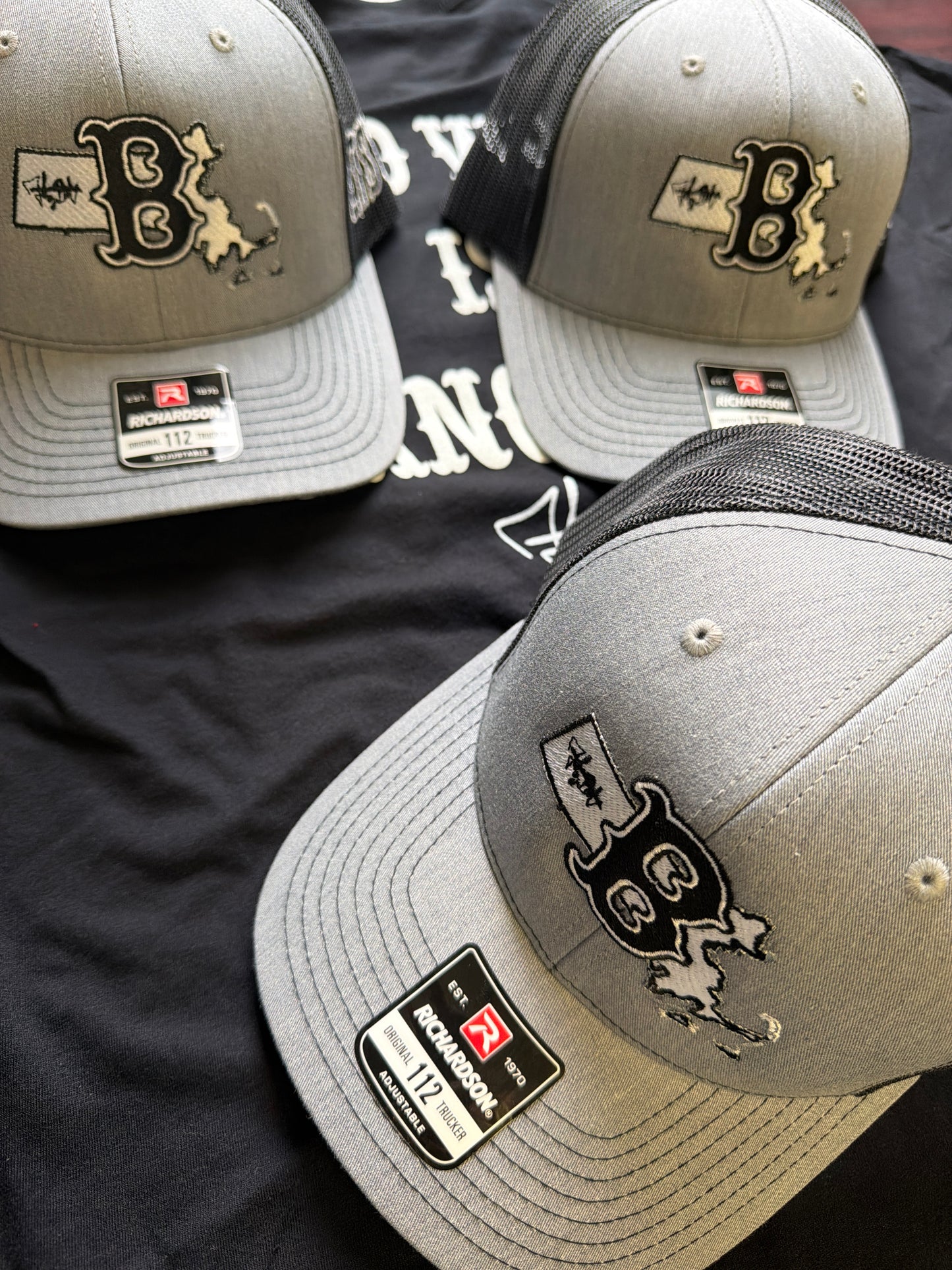 GRAY with black back, 27str8 Design. New gray ball cap.