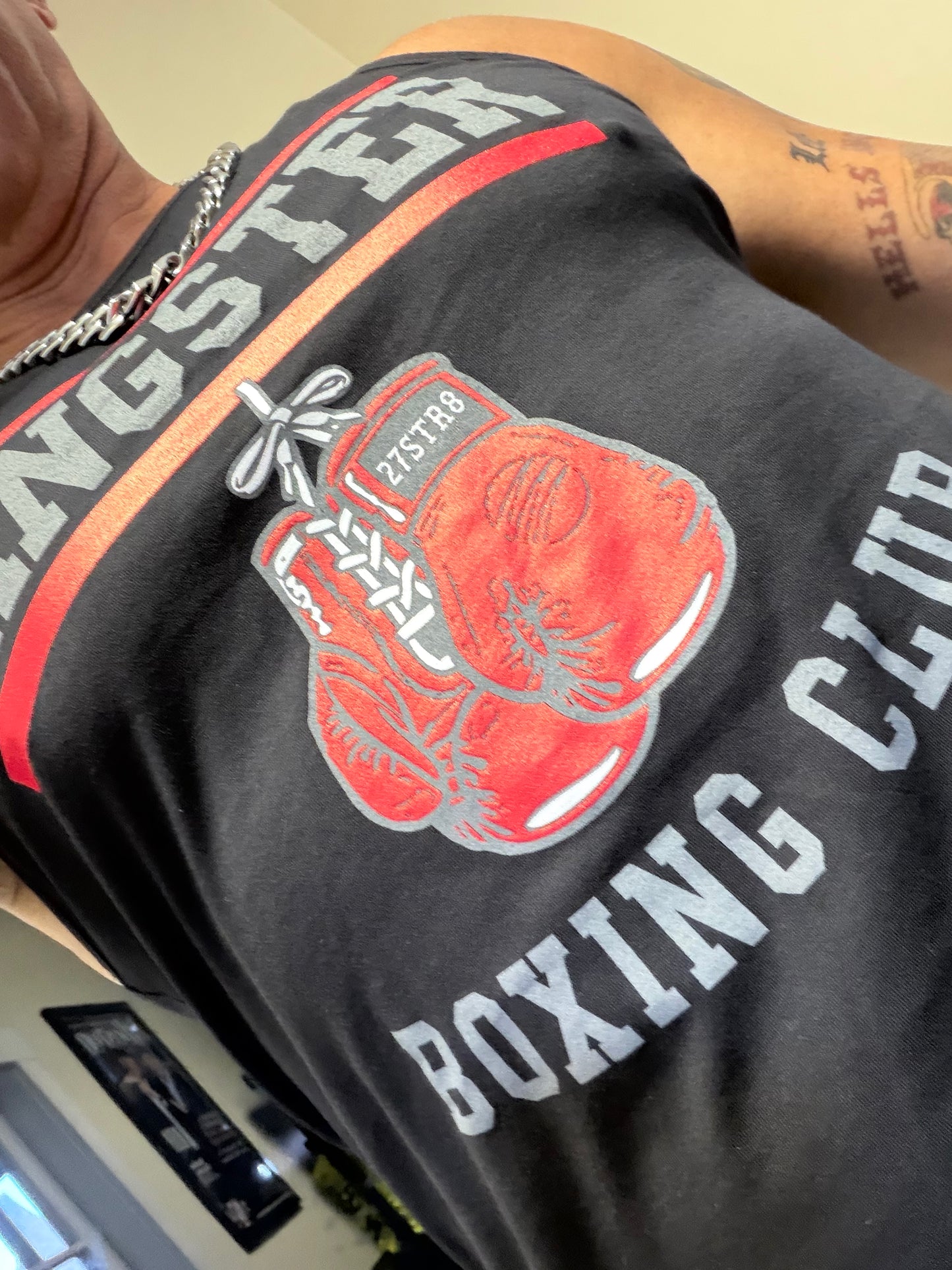 Black Gangster Boxing Tank Tops