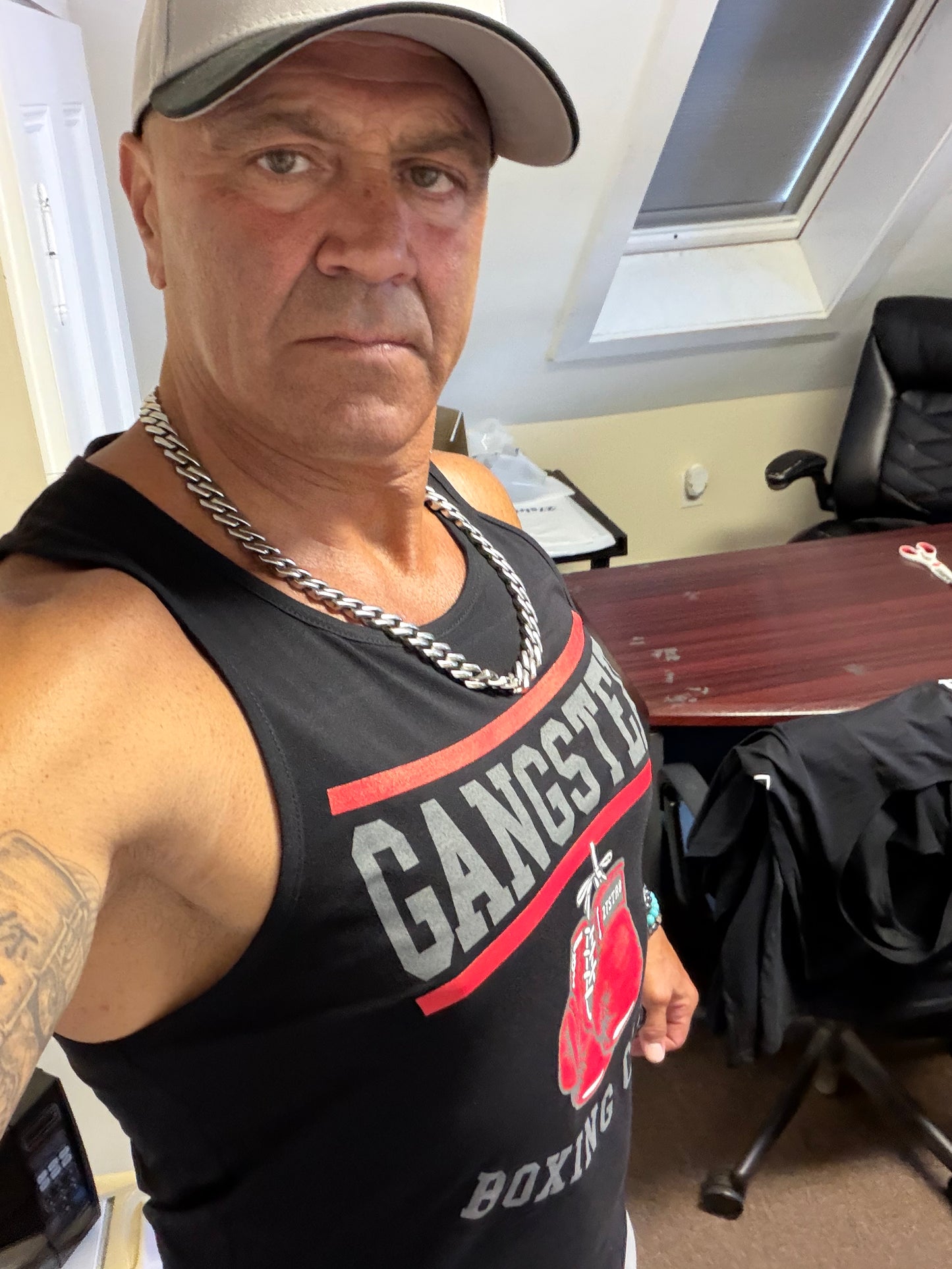 Black Gangster Boxing Tank Tops