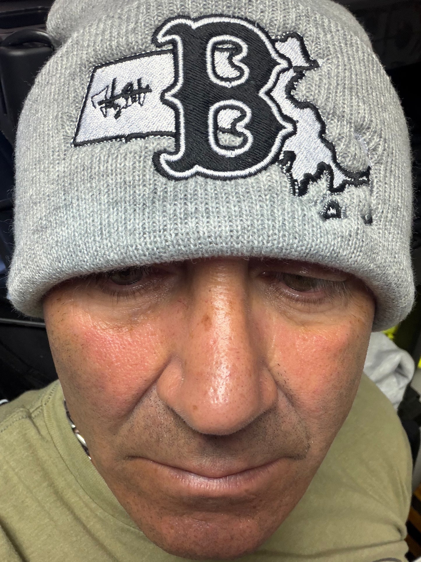Gray Folded rim (winter hat)