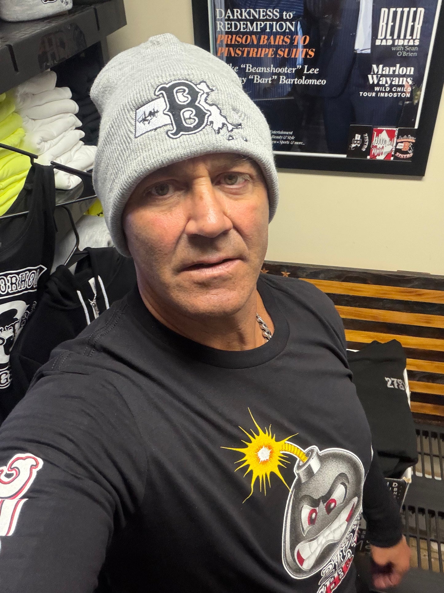 Gray Folded rim (winter hat)