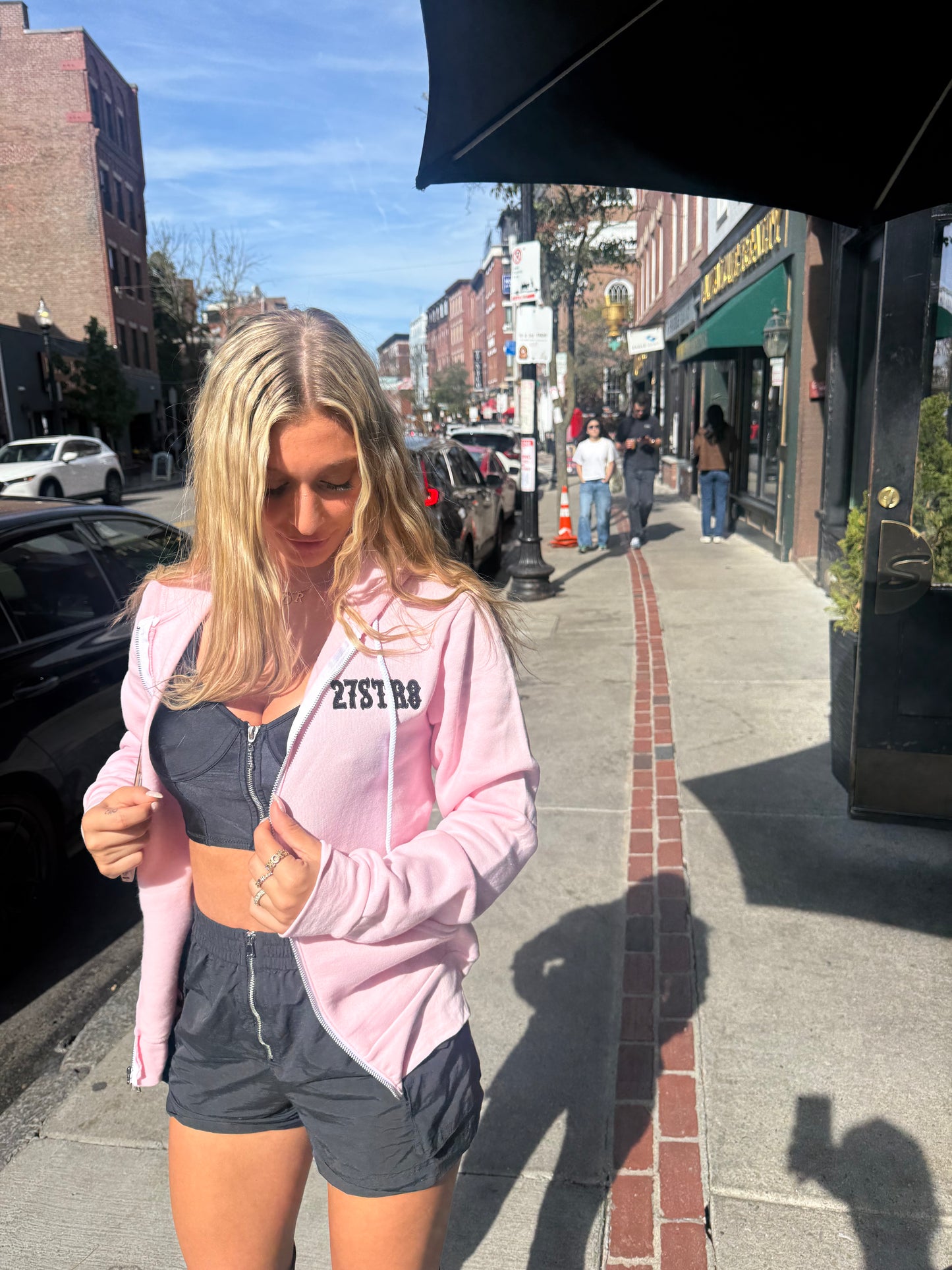 Pink embroidered Women’s Hoodie