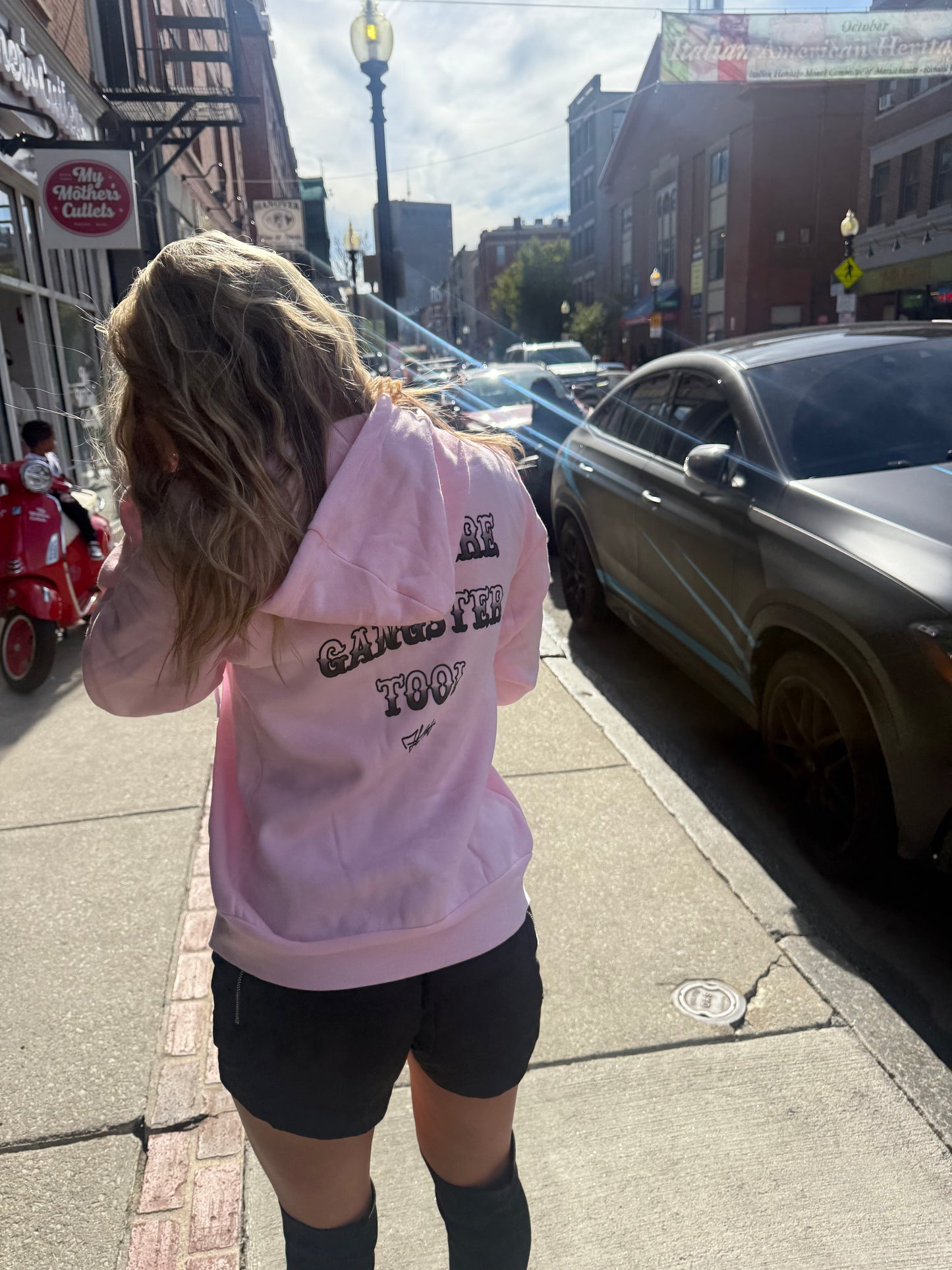 Pink embroidered Women’s Hoodie