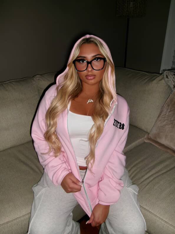 Pink embroidered Women’s Hoodie