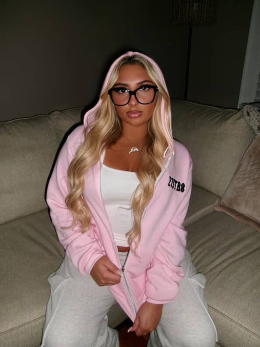 Pink embroidered Women’s Hoodie