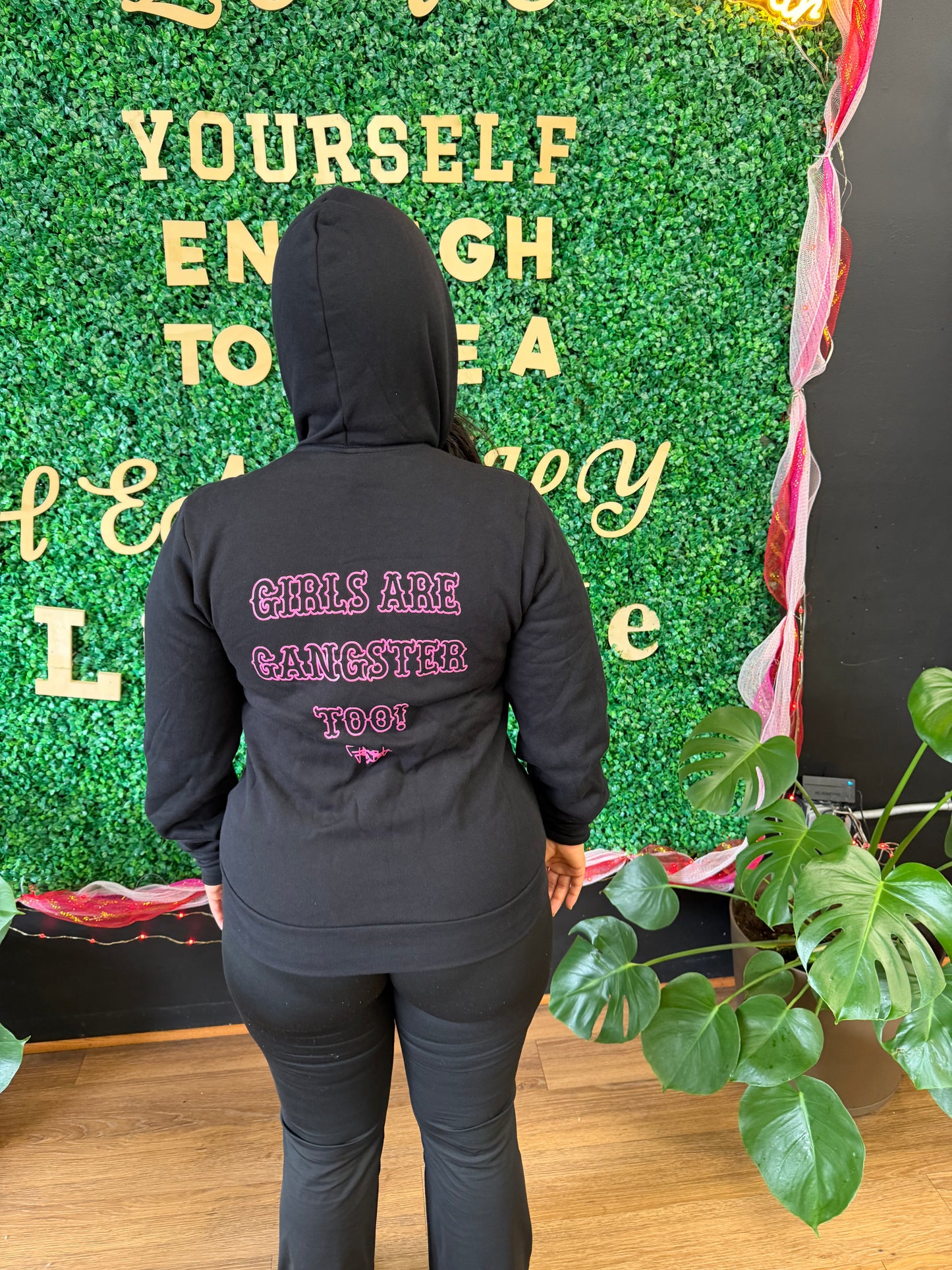 Black embroidered Women’s Hoodie