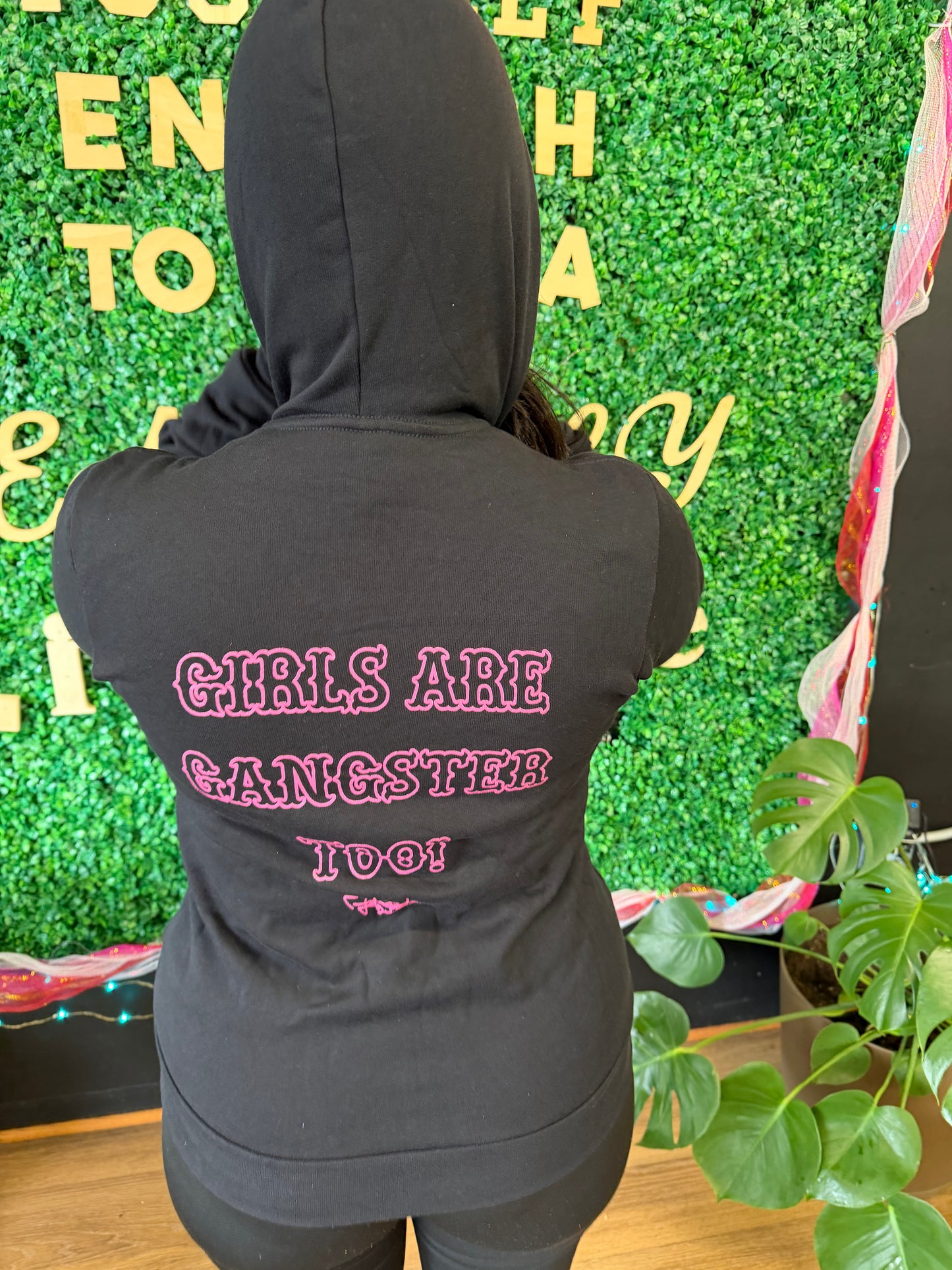 Black embroidered Women’s Hoodie