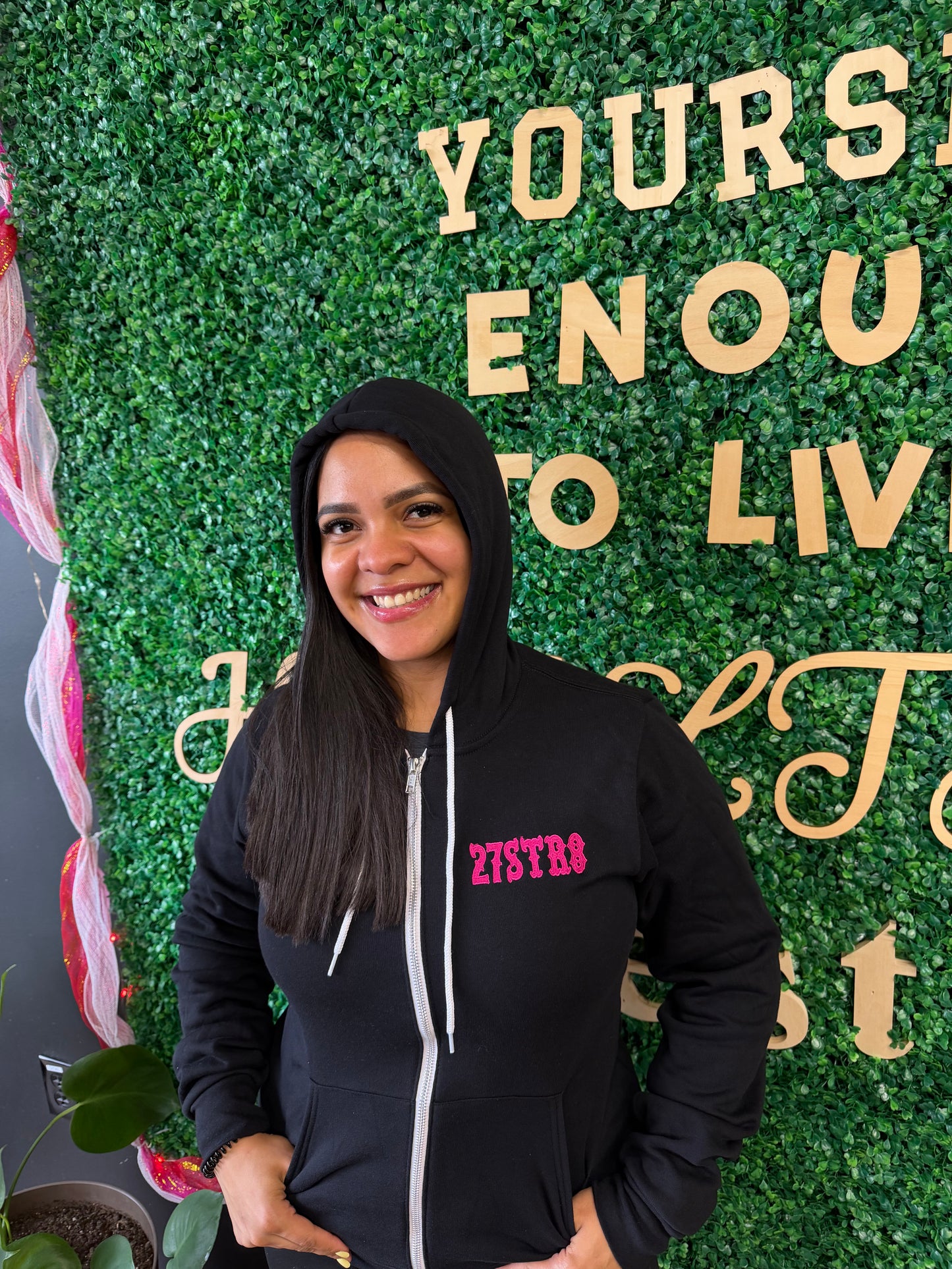 Black embroidered Women’s Hoodie