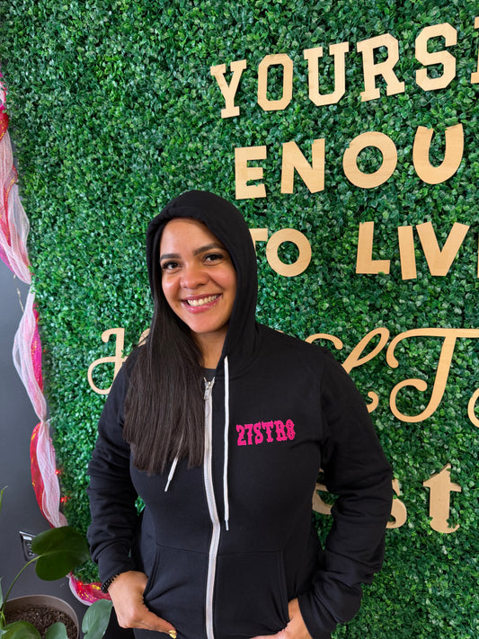Black embroidered Women’s Hoodie