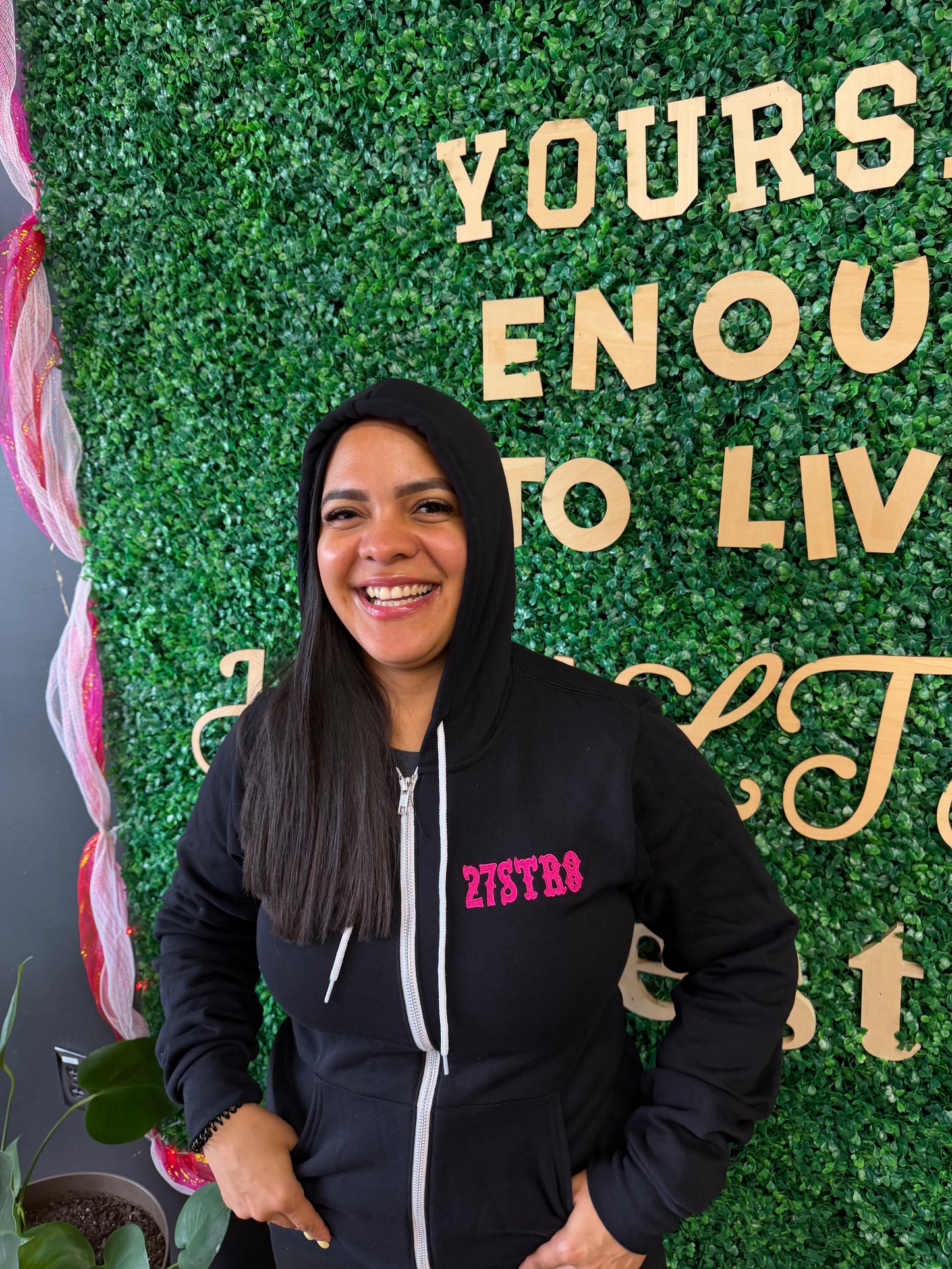 Black embroidered Women’s Hoodie