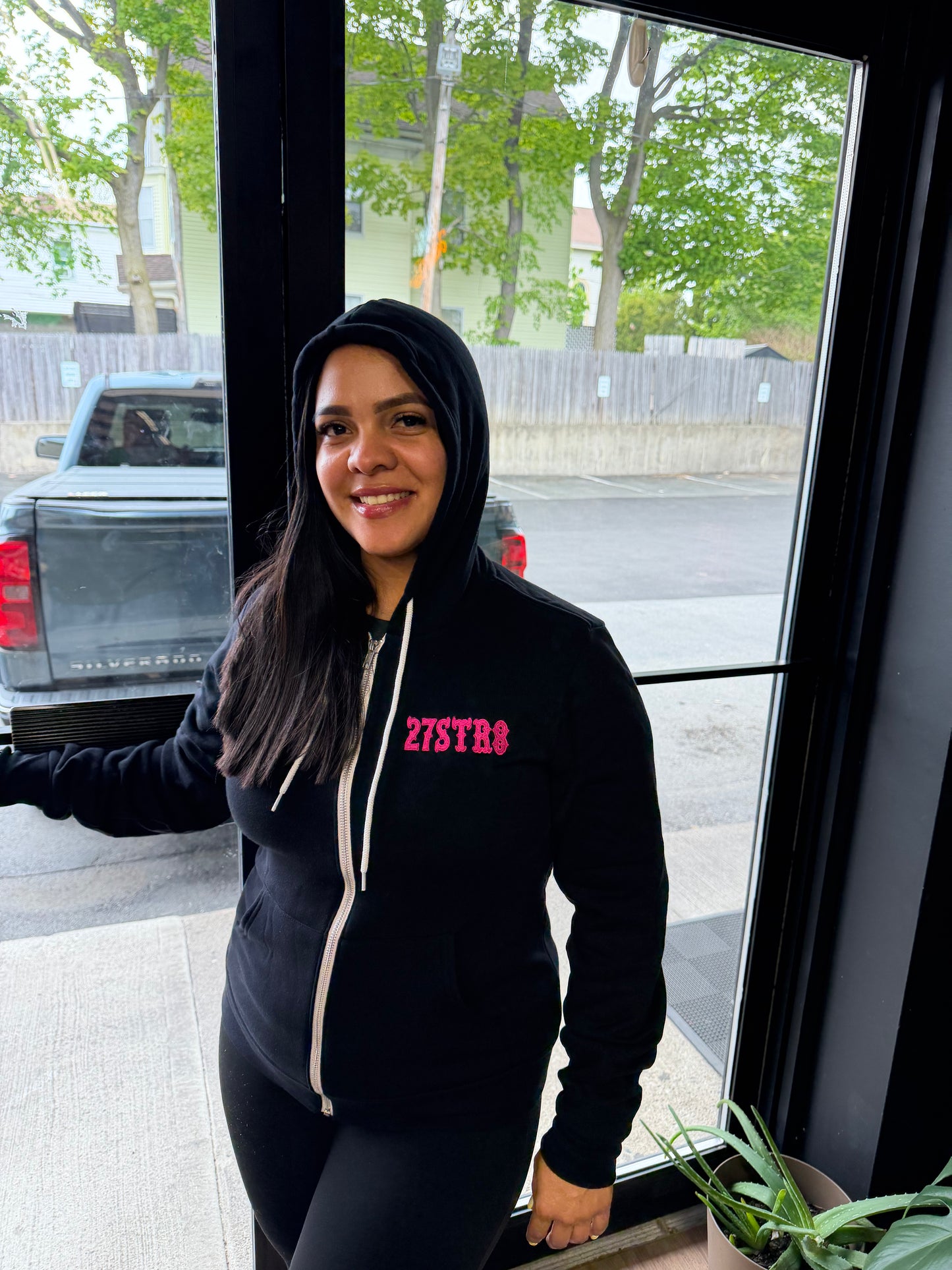 Black embroidered Women’s Hoodie